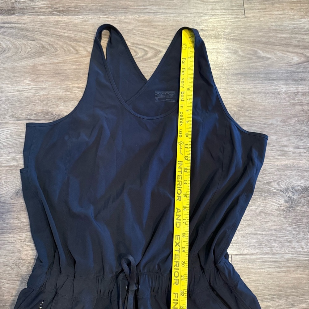 Patagonia Women's Black Fleetwith Tie Waist Mini Dress Size XL - Picture 3 of 10